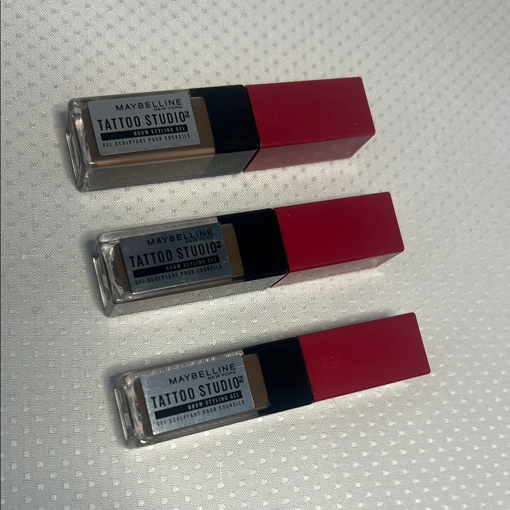 Brand New Maybelline Tattoo Studio Brow Styling Gel #257 Medium Brown Up 2 36hr